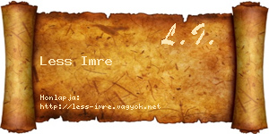 Less Imre névjegykártya